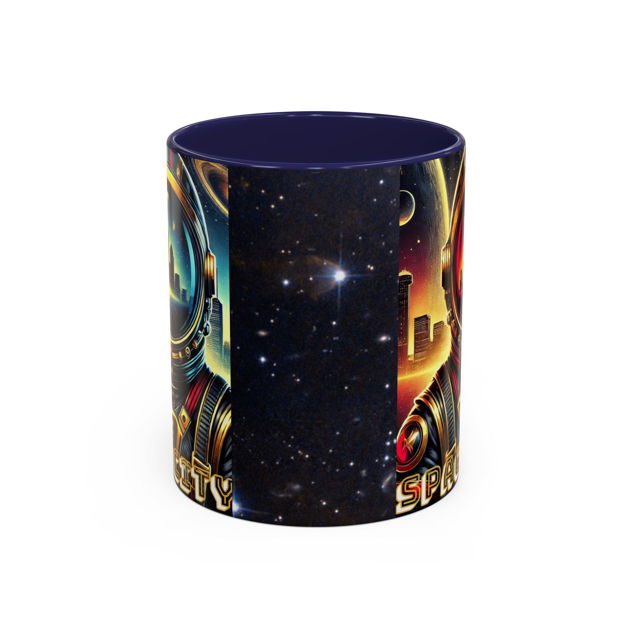 11oz Accent Mug - Space City Houston Custom Coffee Mug