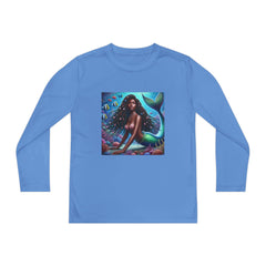 “Mermaid with Shade" Custom Heavy Cotton™ long sleeve Tee Shirt