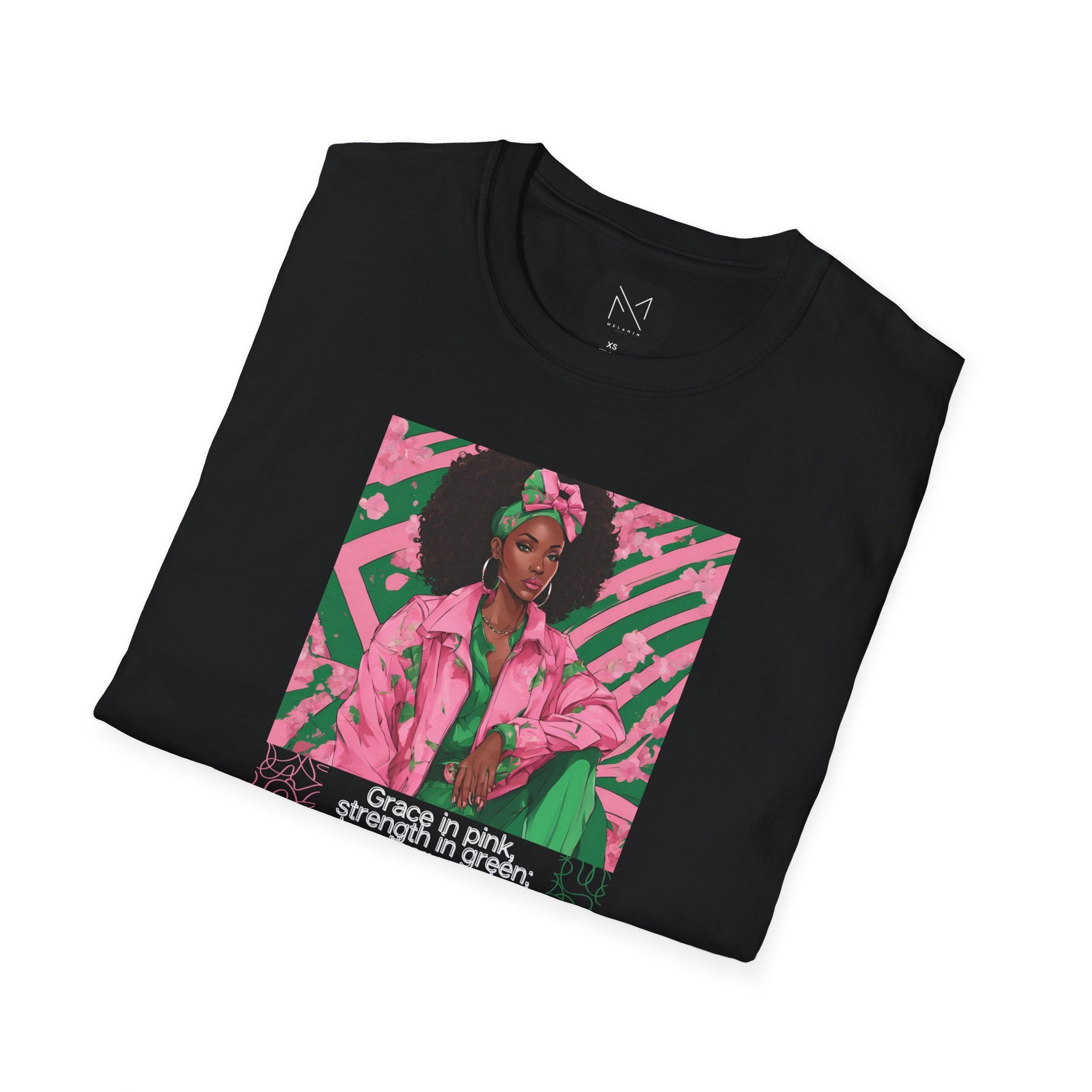 Lady’s Pink and Green with Grace Women's T-Shirt