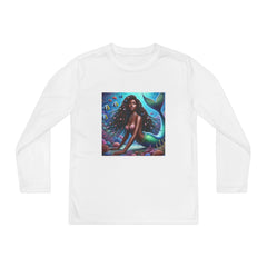 “Mermaid with Shade" Custom Heavy Cotton™ long sleeve Tee Shirt